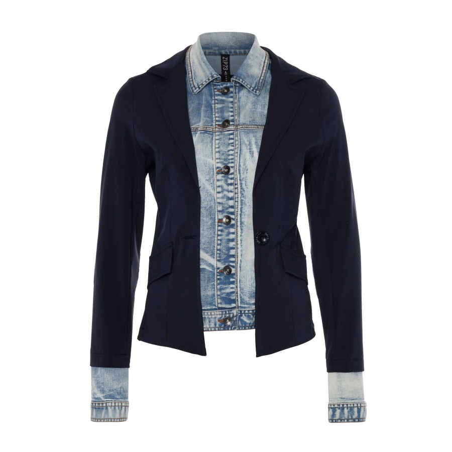 Blazer Denim Insert Blue